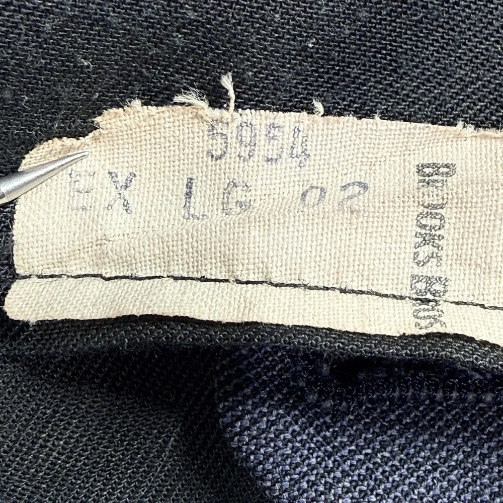 Brooks Brothers Pure Wool Suit Gray Prince of Wales Windowpane 44XL 37x32 USA